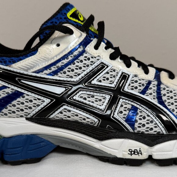NEW ASICS GEL-Flux Running Shoes White Black Royal Blue Size 9.5 (T3D4N-0190) - Picture 15 of 16